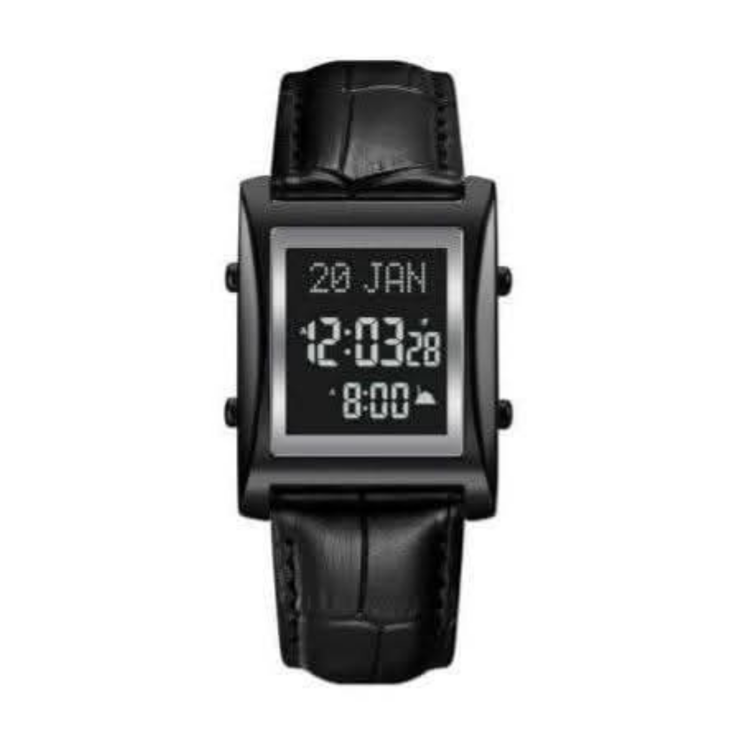 ساعة رقمية بسوار جلدي - الصورة 3