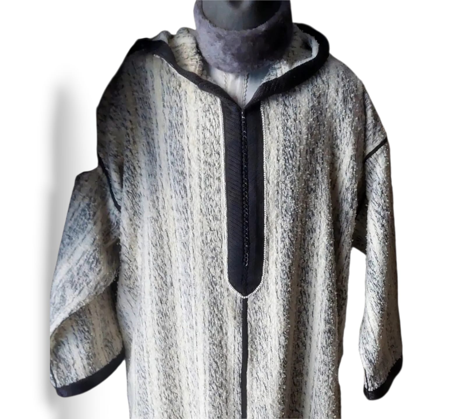 جلباب وزاني حبة غليظة مخيط باليد - الصورة 2